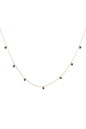 ONA564 - STATIONARY BEADED CUBIC BRASS NECKLACE