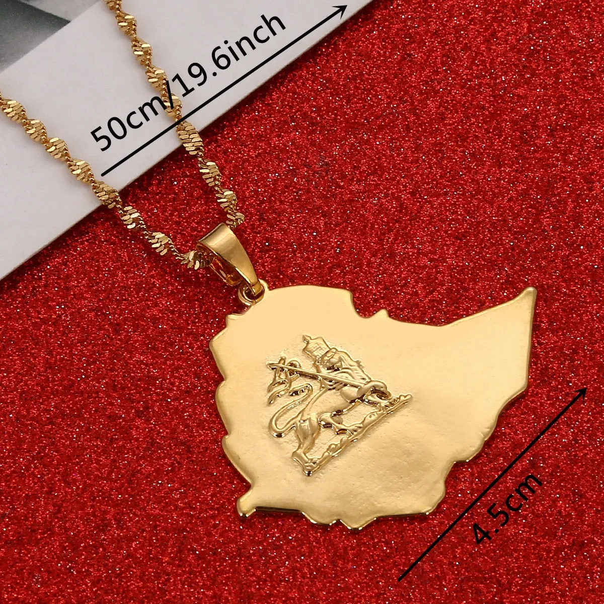 Original Ethiopian Map Necklace for Women/Men