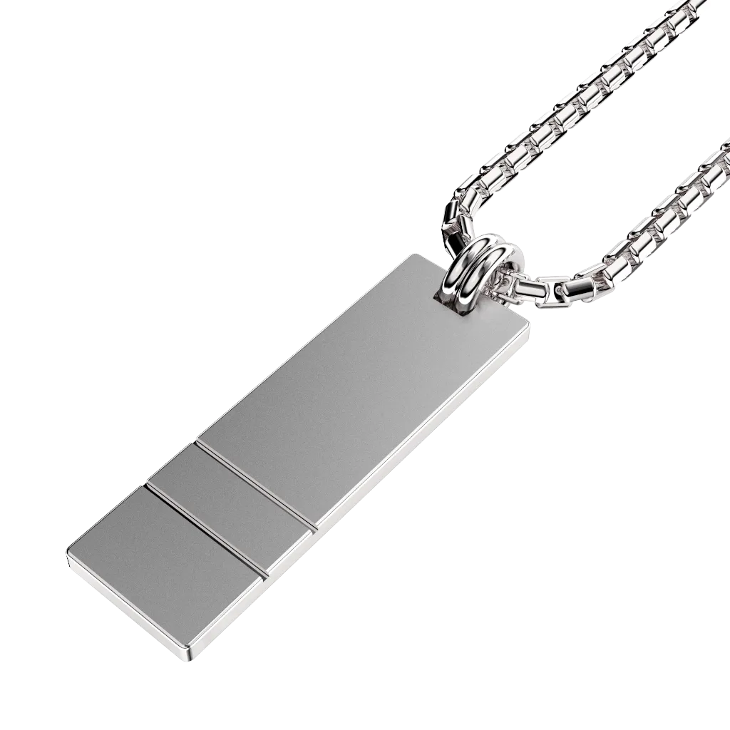 Original Set Your Bar Sterling Silver Double Horizontal Matte/Polished Design