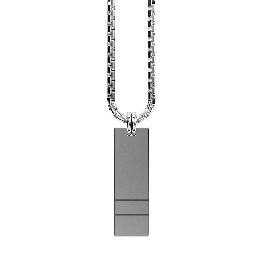Original Set Your Bar Sterling Silver Double Horizontal Matte/Polished Design