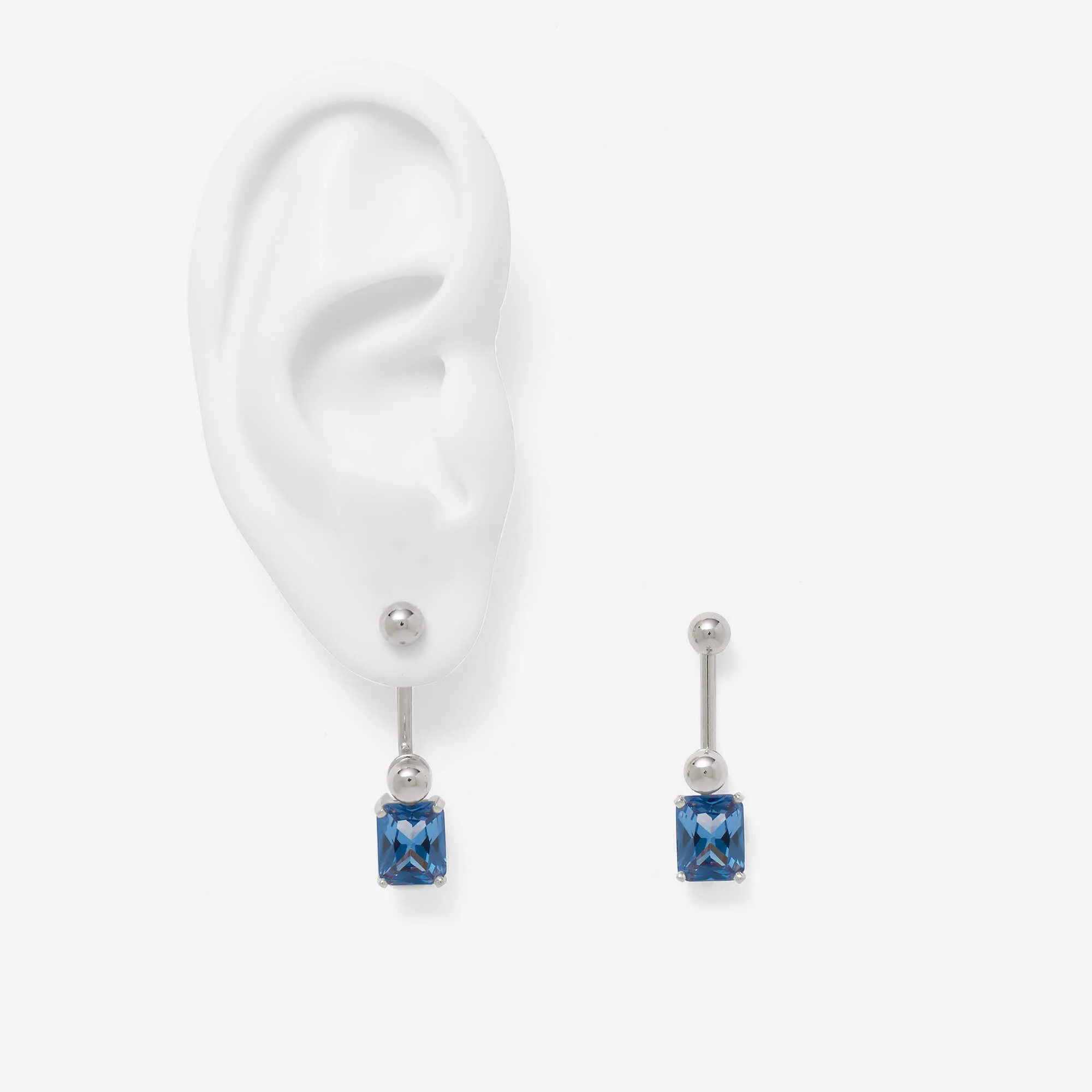 Osian Bracket Earrings in Silver