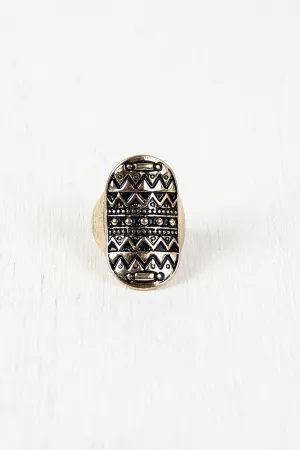 Oval Pattern Ring