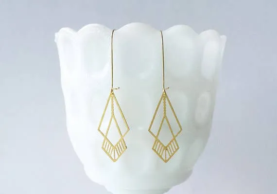 Overlapping Octahedrons Earrings
