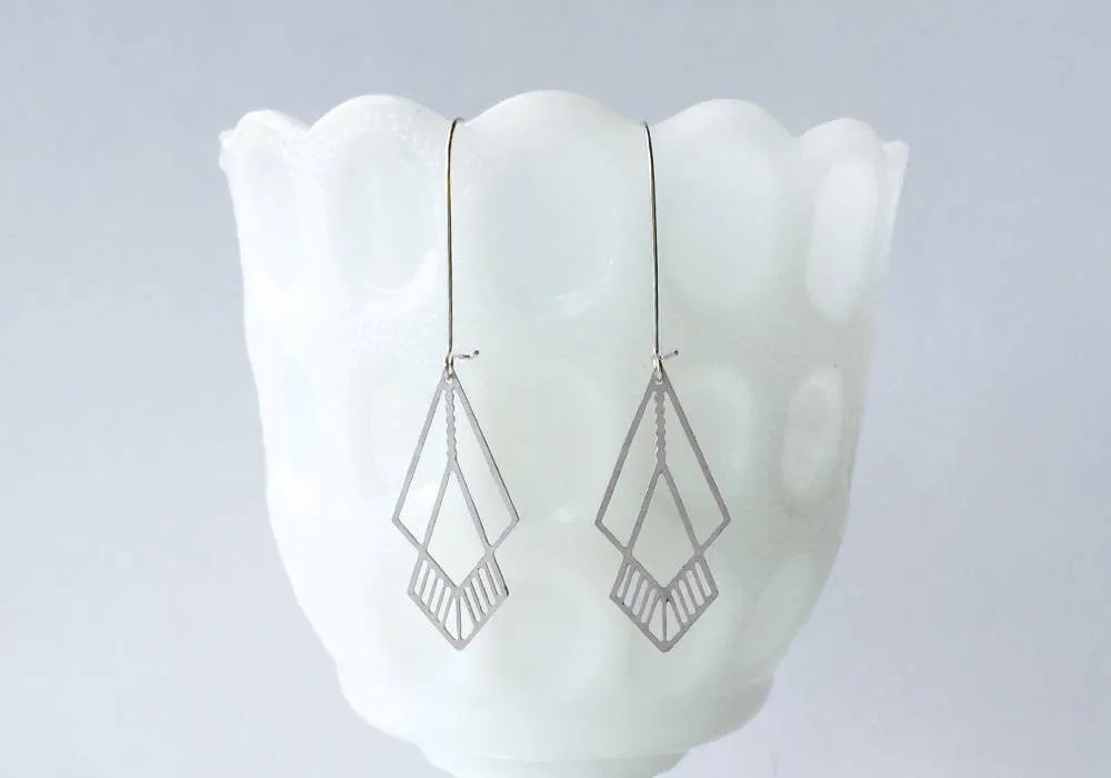 Overlapping Octahedrons Earrings