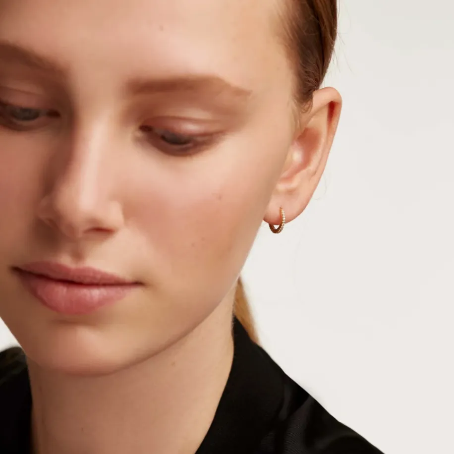 P D PAOLA | White Mini Hoops