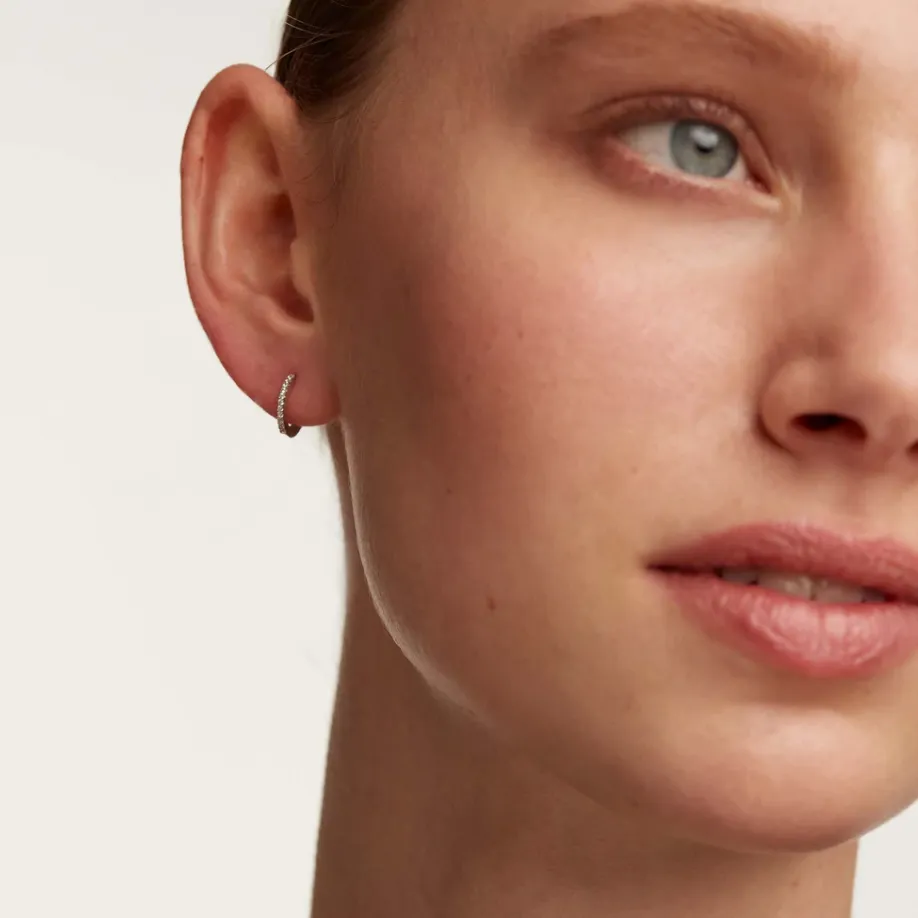 P D PAOLA | White Mini Hoops