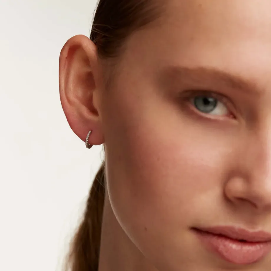 P D PAOLA | White Mini Hoops