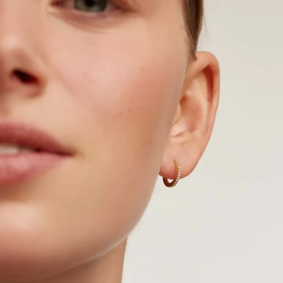 P D PAOLA | White Mini Hoops