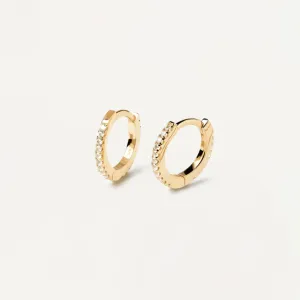 P D PAOLA | White Mini Hoops