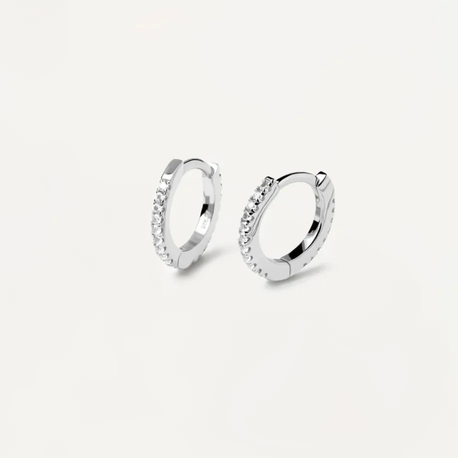 P D PAOLA | White Mini Hoops