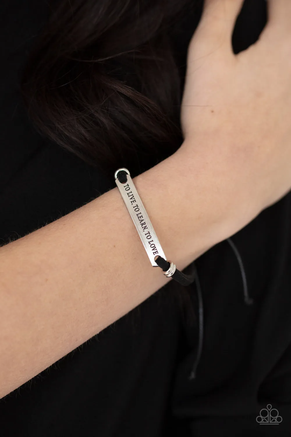 Paparazzi To Live, To Learn, To Love - Black Bracelet