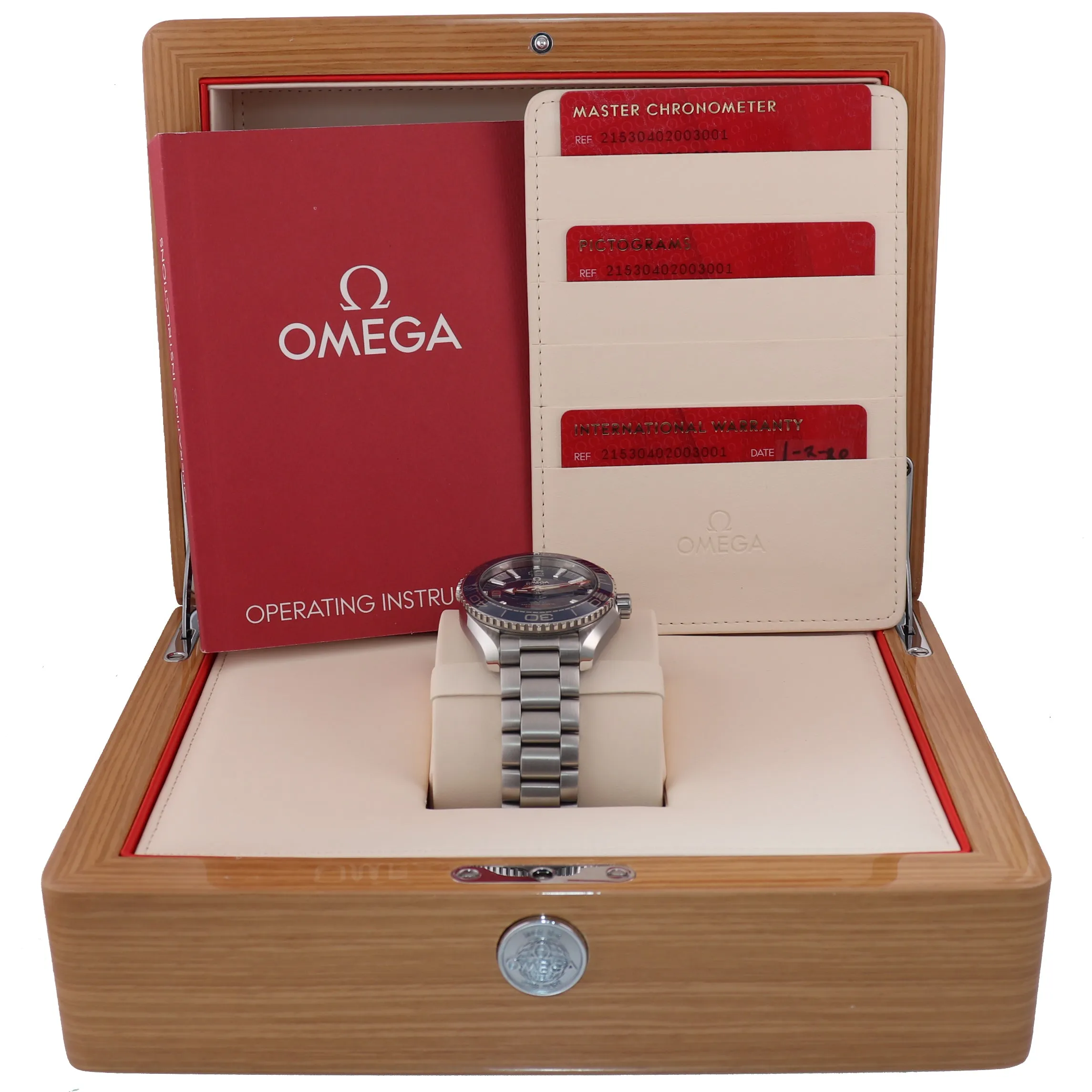 PAPERS 2020 Omega Seamaster Planet Ocean Blue 215.30.40.20.03.001 39.5mm Watch