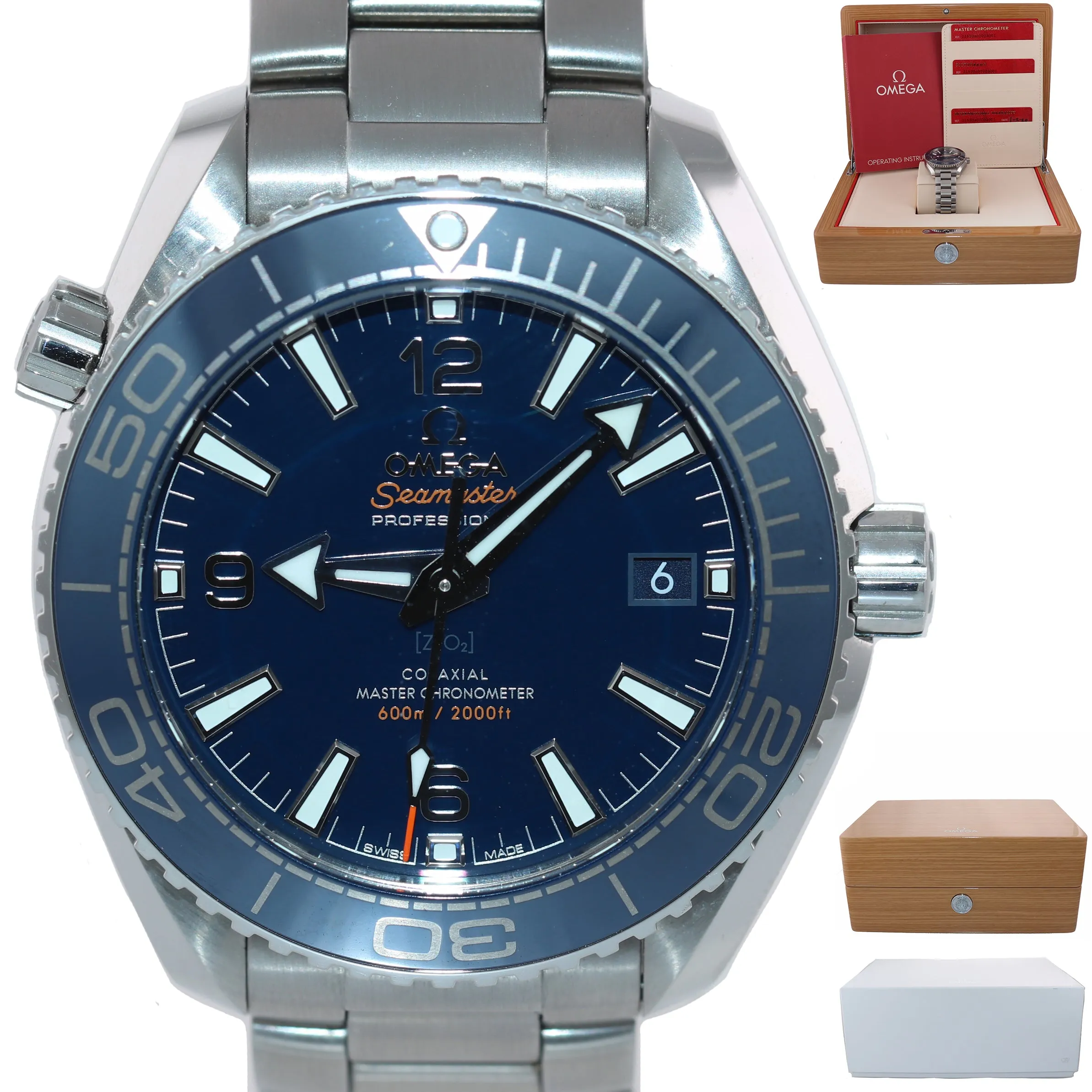 PAPERS 2020 Omega Seamaster Planet Ocean Blue 215.30.40.20.03.001 39.5mm Watch
