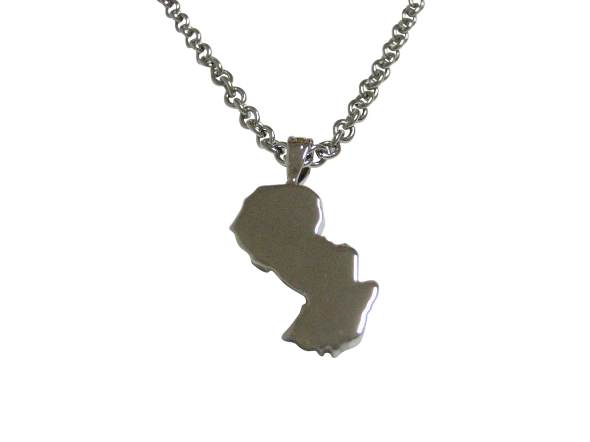Paraguay Map Shape Pendant Necklace