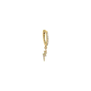 Pavé Dangling Lightning Huggie Earring