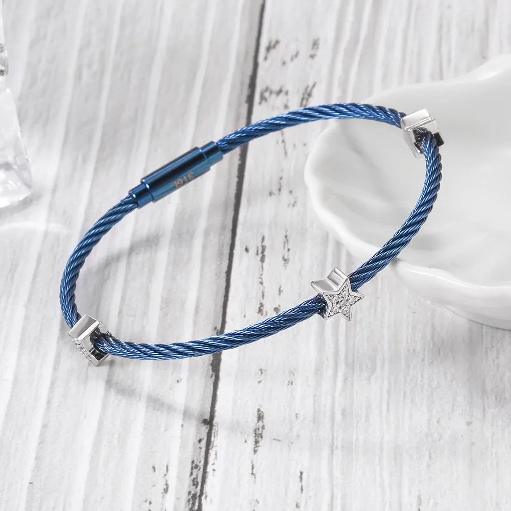 PAVÉ Star Stacking Cable Bracelet