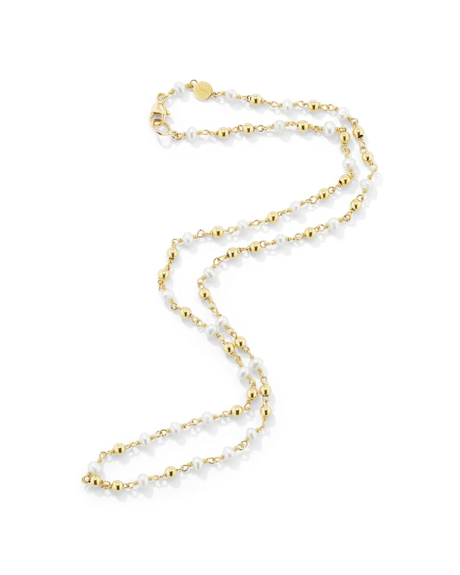 Pearl and Gold Bead Necklace