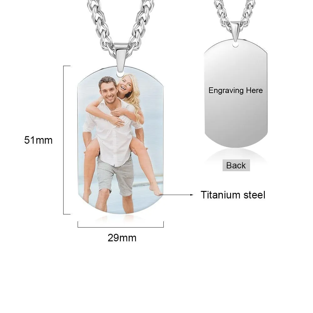 Personalized Memory Photo Necklace For Men