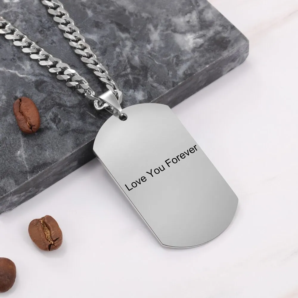 Personalized Memory Photo Necklace For Men