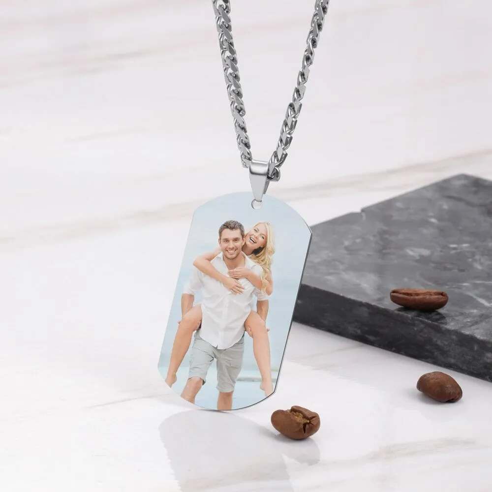 Personalized Memory Photo Necklace For Men