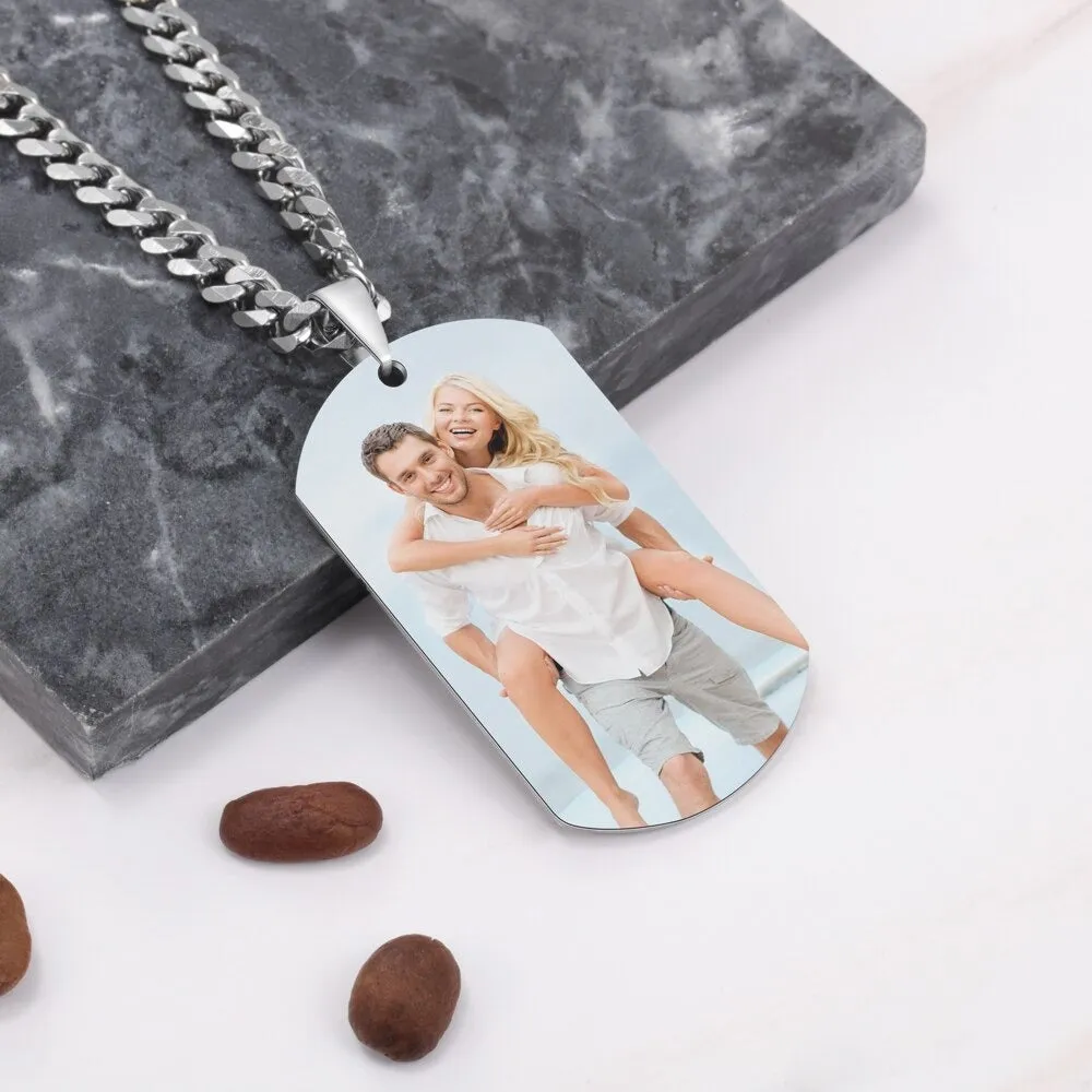 Personalized Memory Photo Necklace For Men