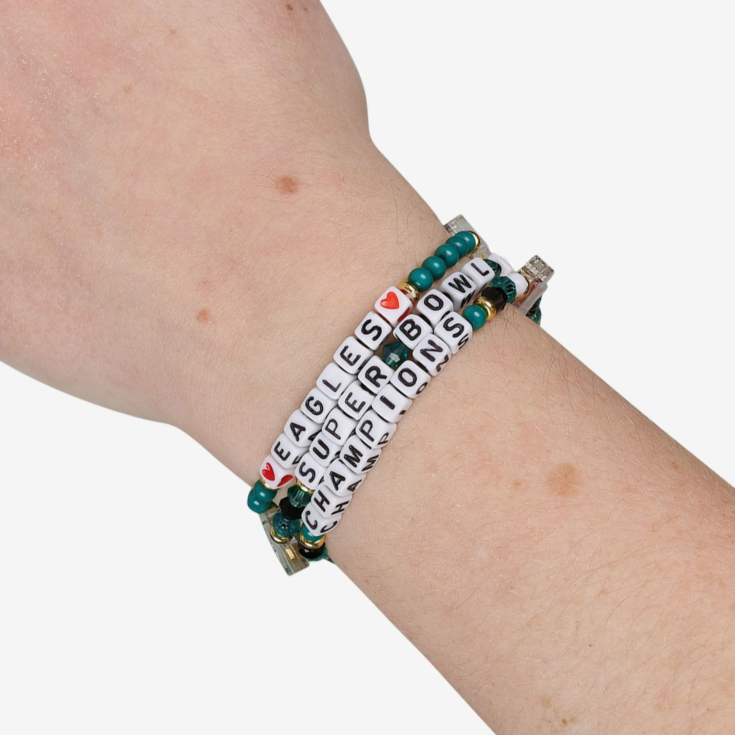 Philadelphia Eagles Super Bowl LIX Champions 3 Pack Friendship Bracelet