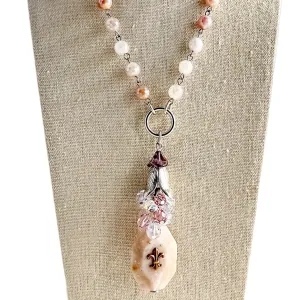 Pink in Paris Beaded Bauble Necklace