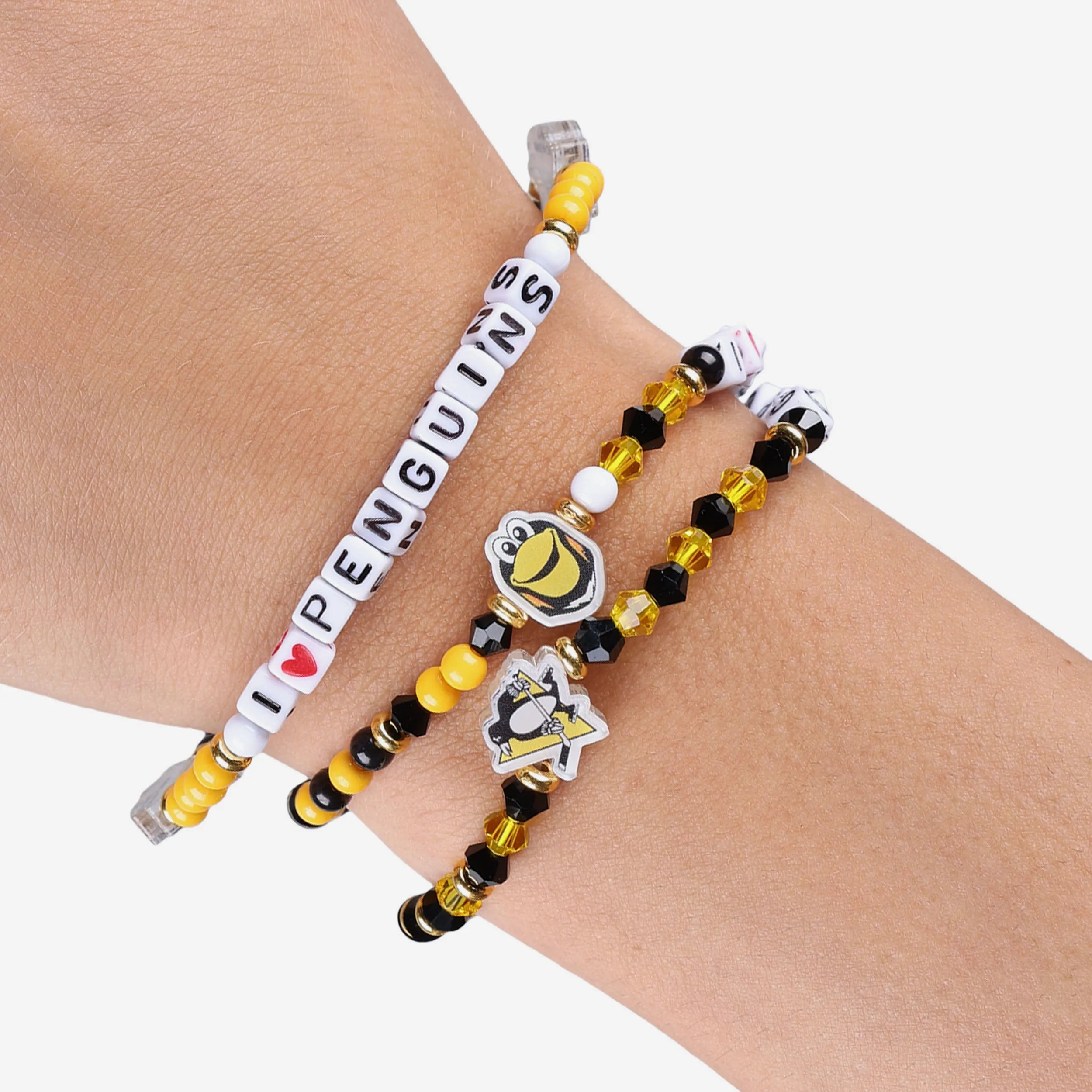 Pittsburgh Penguins 3 Pack Friendship Bracelet