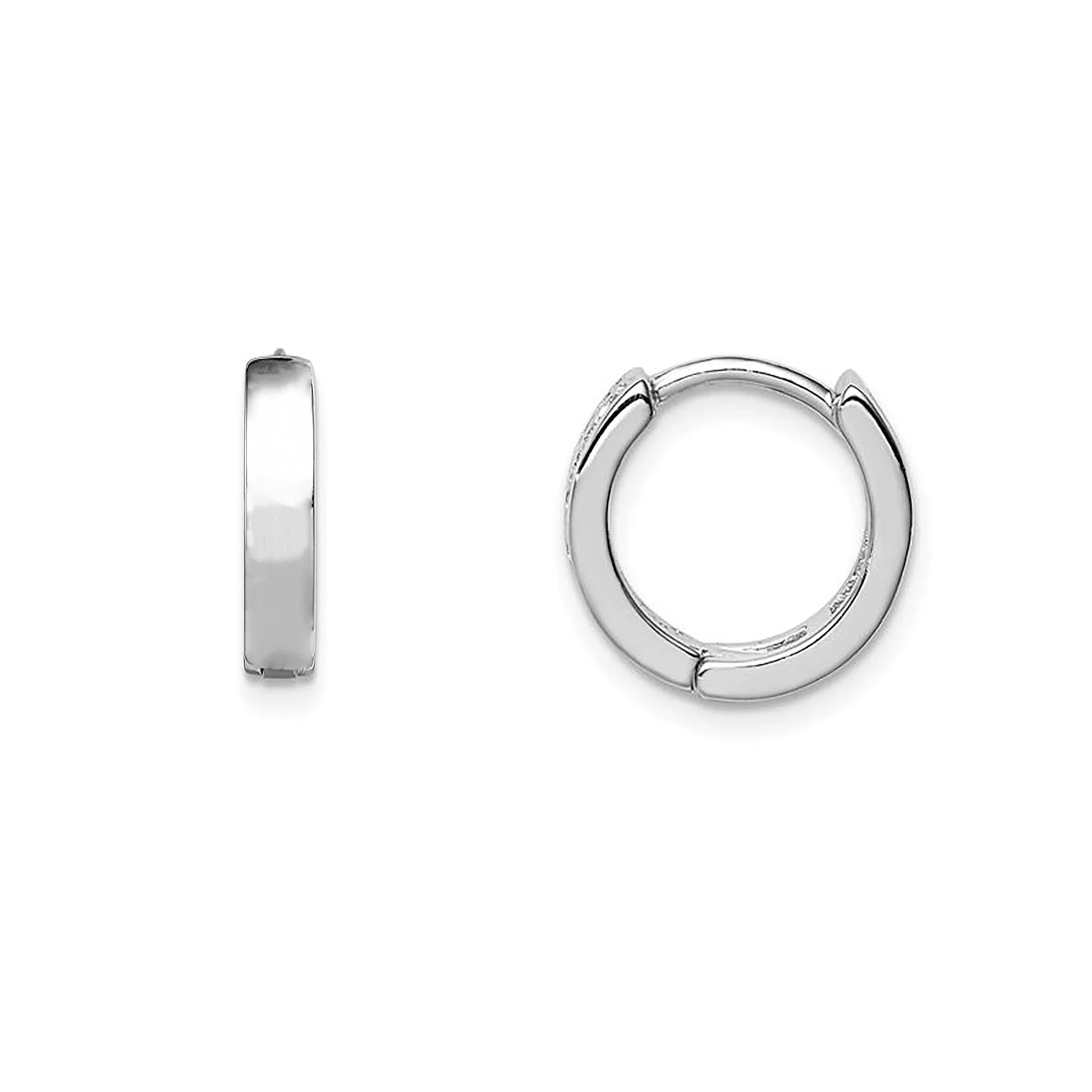 Plain Huggie Earrings (Silver)