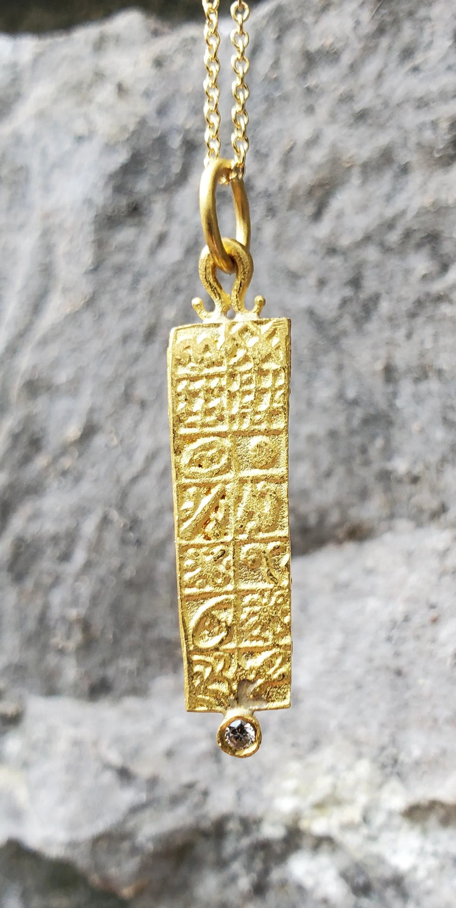 Prehistoric Works 24K Gold Love Letters Pendant