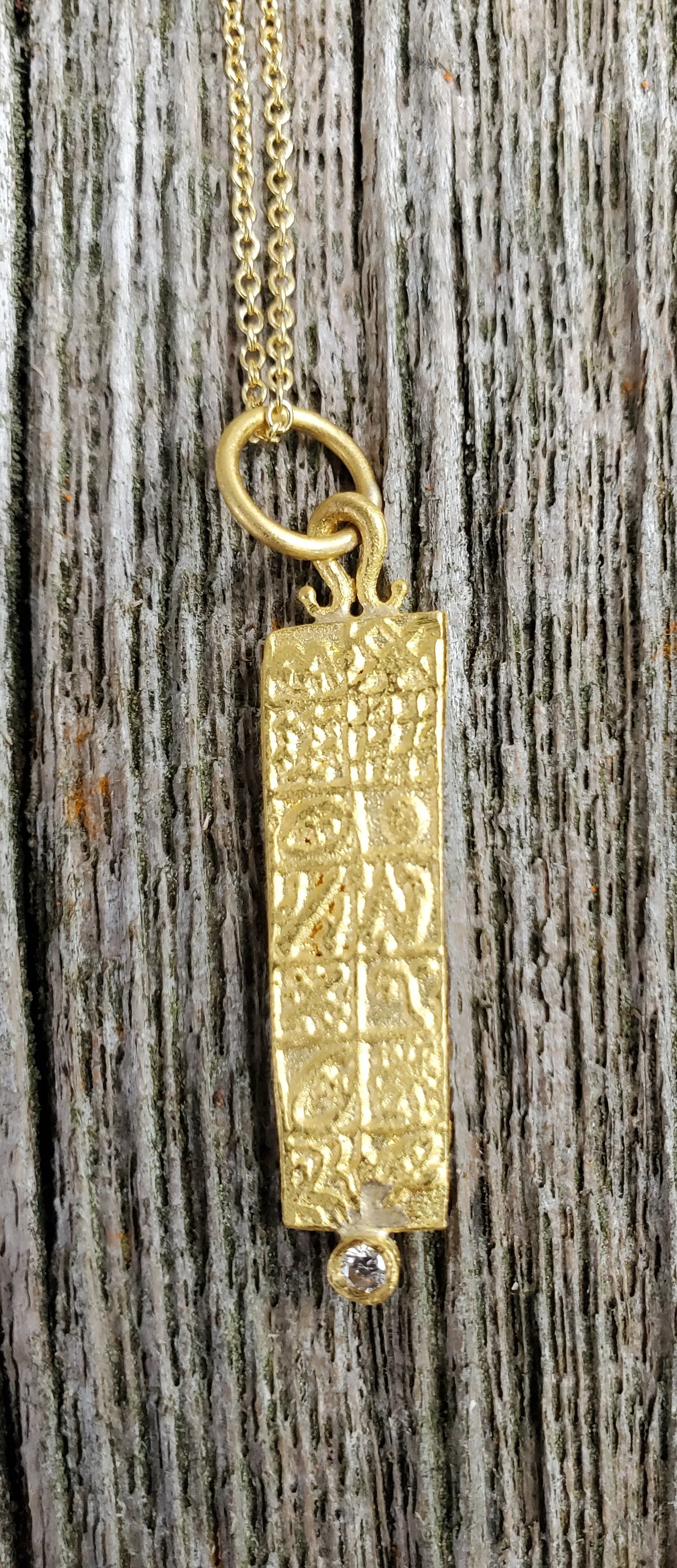 Prehistoric Works 24K Gold Love Letters Pendant