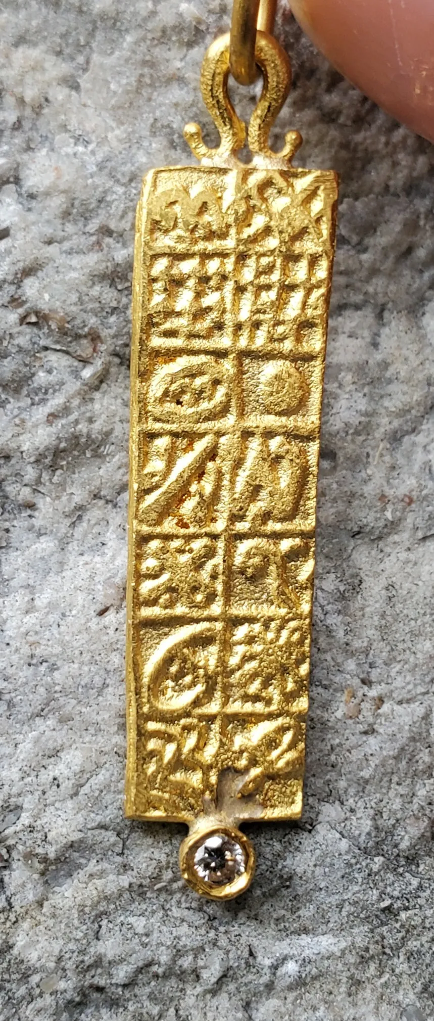 Prehistoric Works 24K Gold Love Letters Pendant
