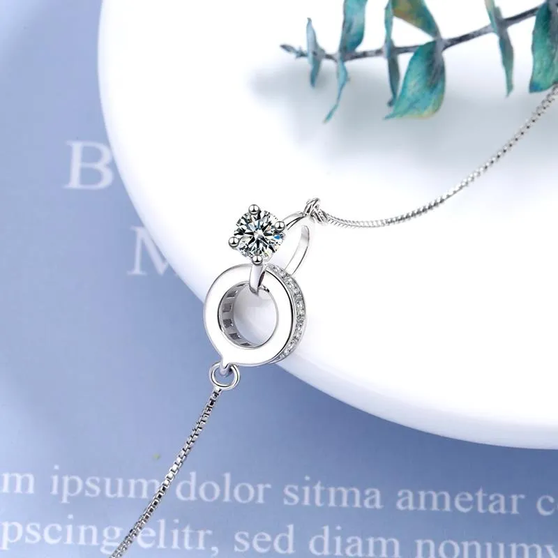 Premium Quality Silver Color Luxury Zircon Charm Bracelet & Bangle Fashion Party Wear Bracelet for Women & Girls