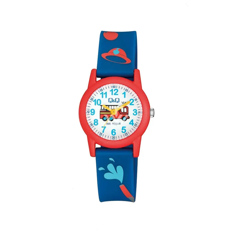 Q&Q VR99J019Y Kids Analog with Blue Resin Band Watch
