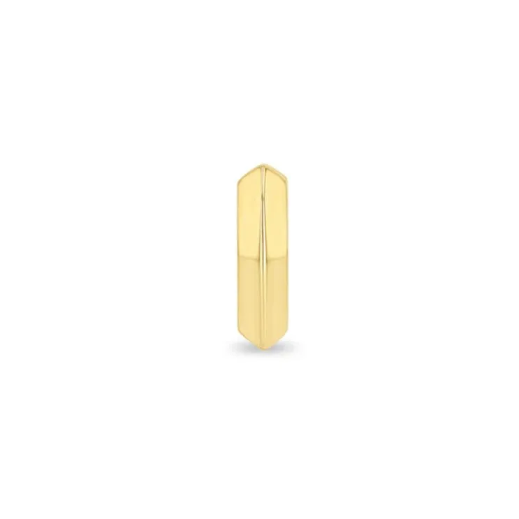 "Knife Edge" Hinged Huggie Hoop Earring