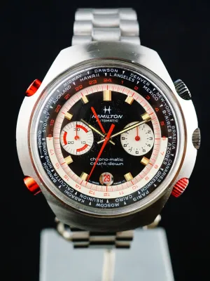 Rare 1970 Hamilton Count-Down GMT Chrono-Matic