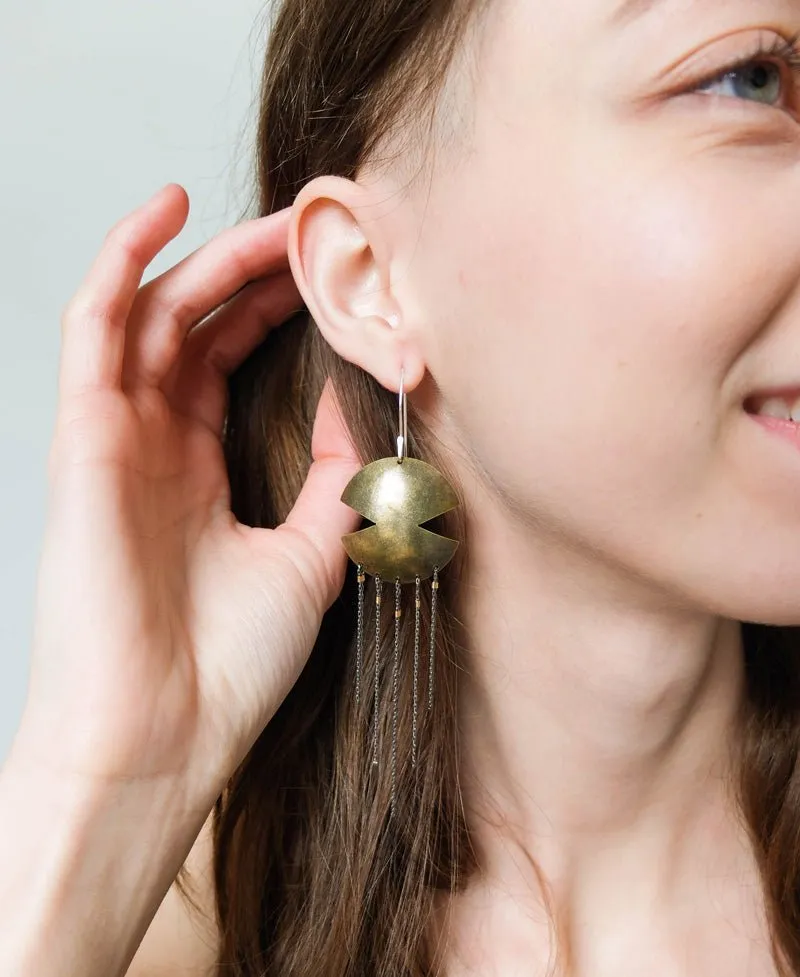 Recast Aztec Dreamcatcher earrings