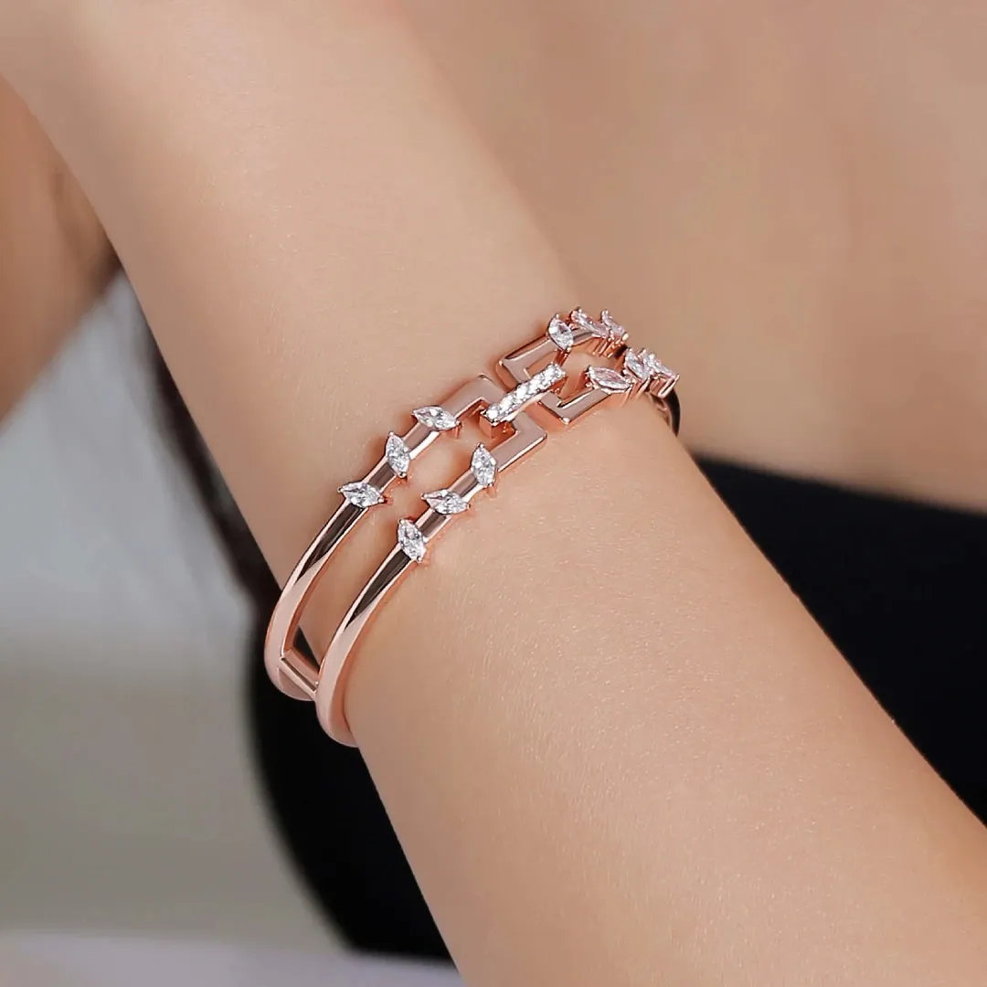 Rectangular Bracelet Jasmine Breeze Collection Designed by Designed by Golnaz Niazmand