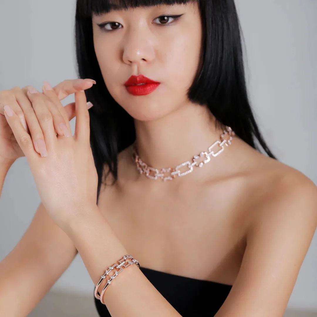 Rectangular Bracelet Jasmine Breeze Collection Designed by Designed by Golnaz Niazmand