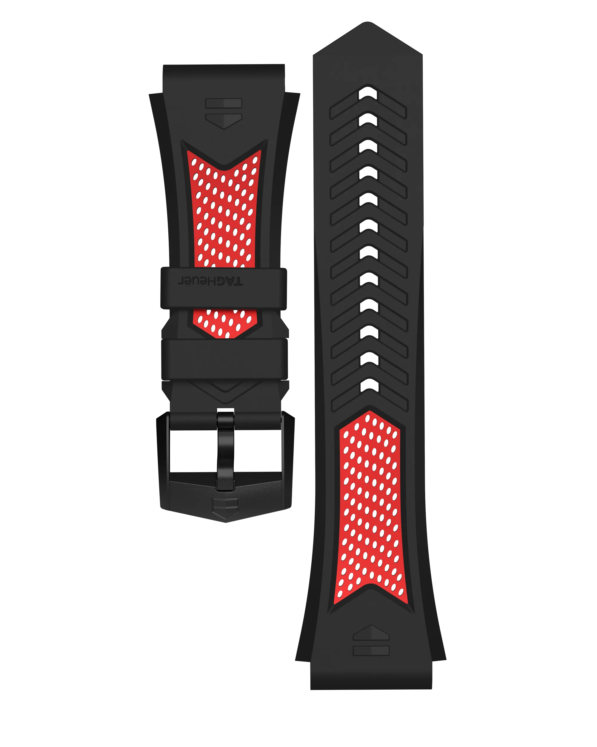 Red And Black Sport Strap Calibre E4 45 mm