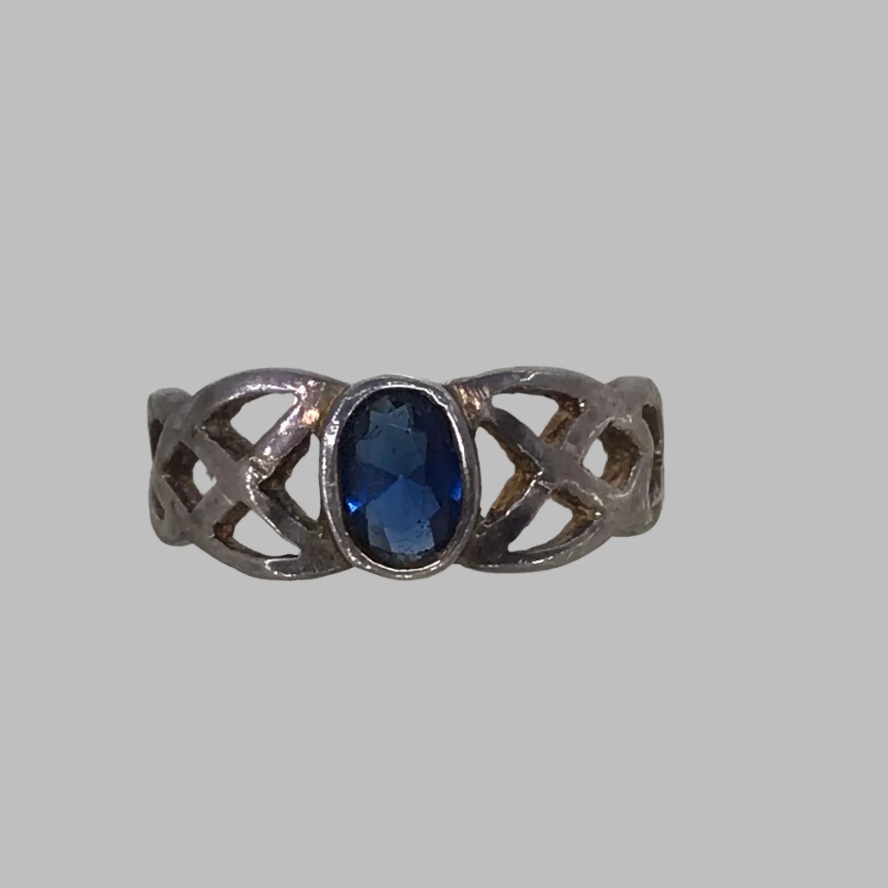 ~Ring: Sterling Silver Blue Stone