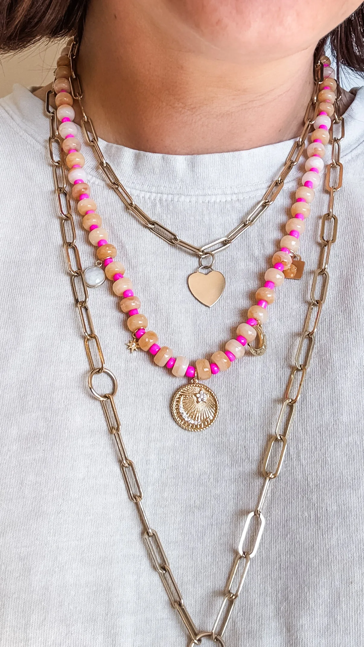 Riri recylced resin bead necklace