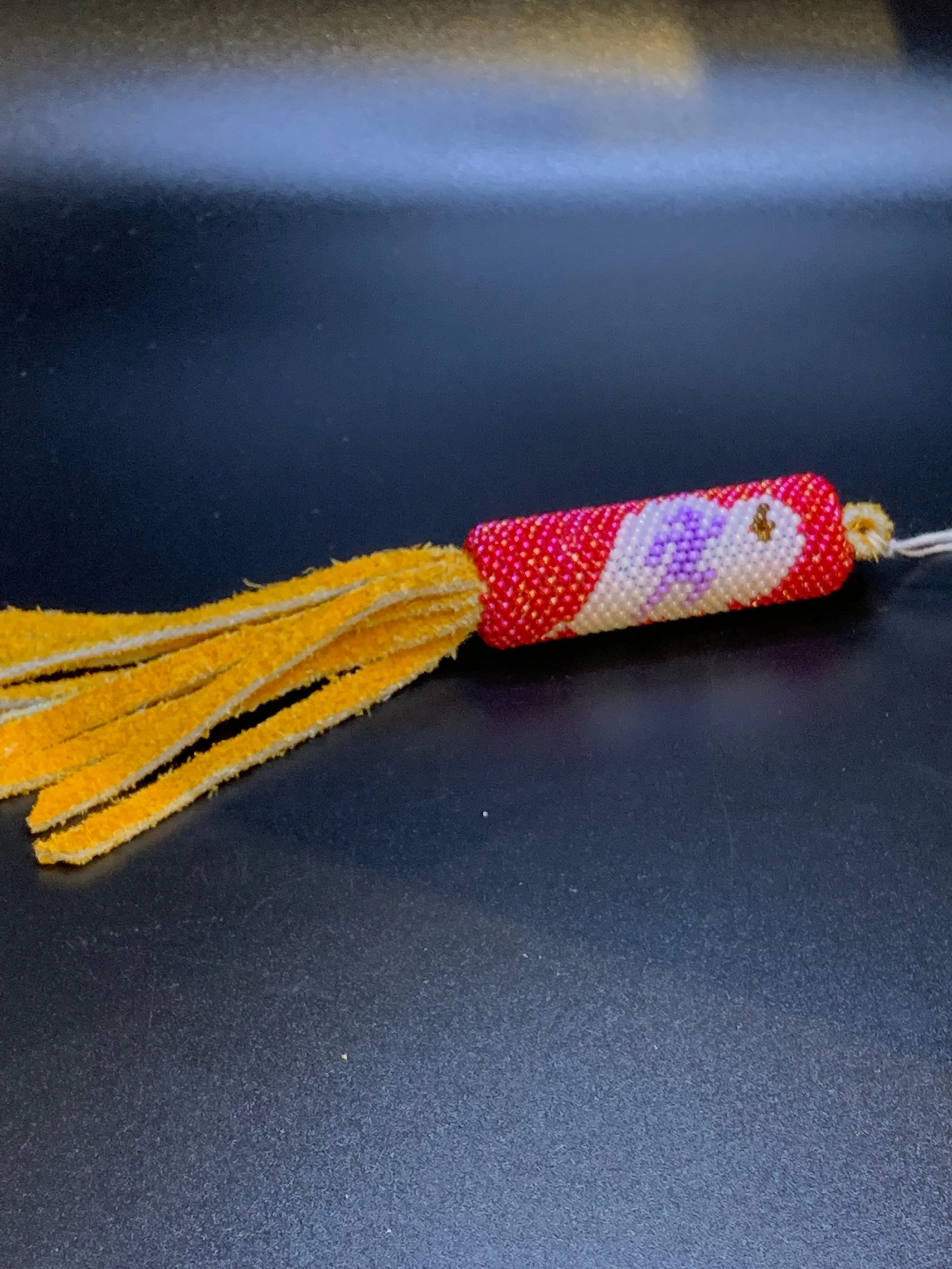 Robert Horse - Runner's Beaded Keychain