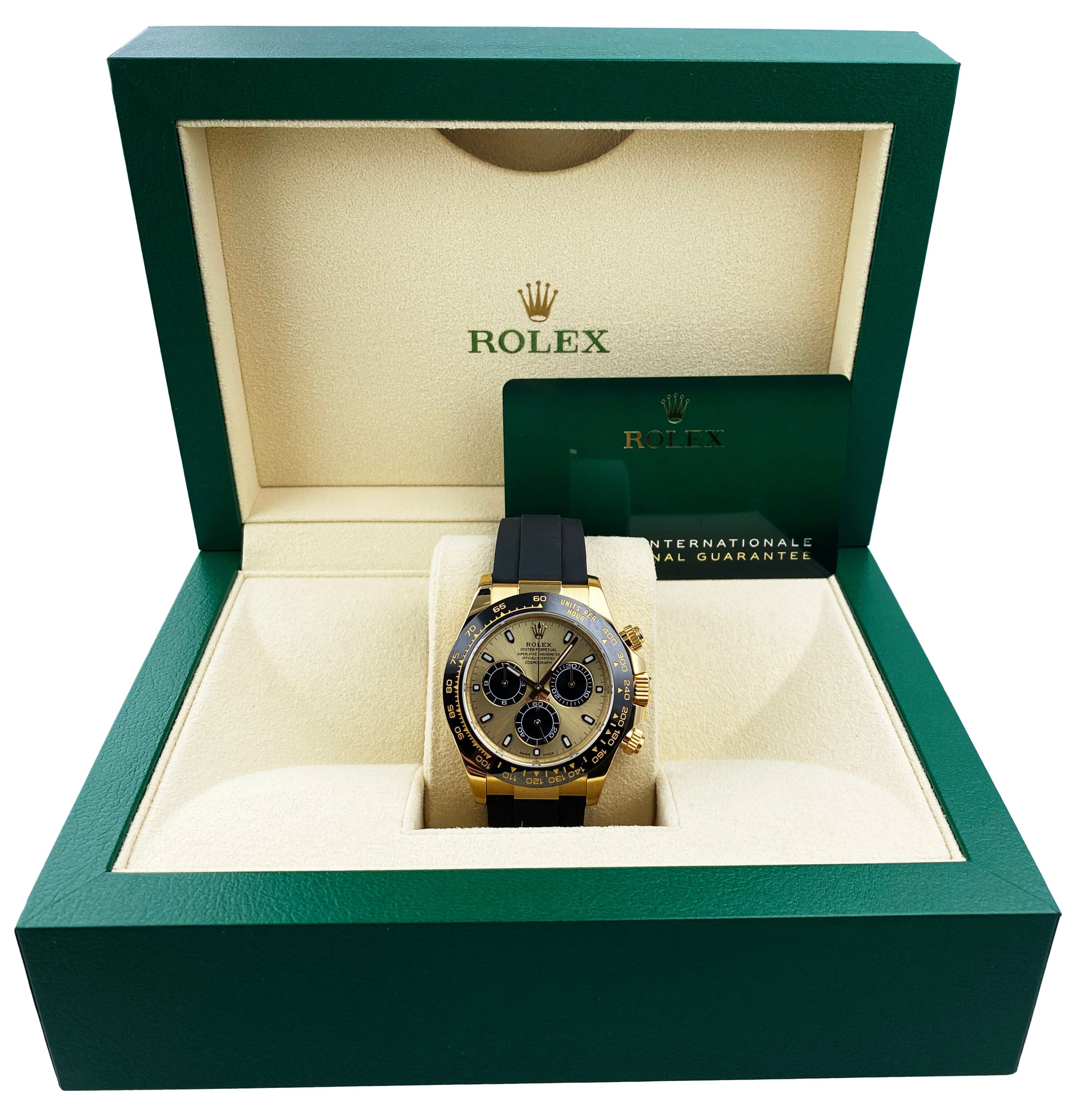 Rolex Daytona 116518LN 18K Yellow Gold Mens Watch Box Papers