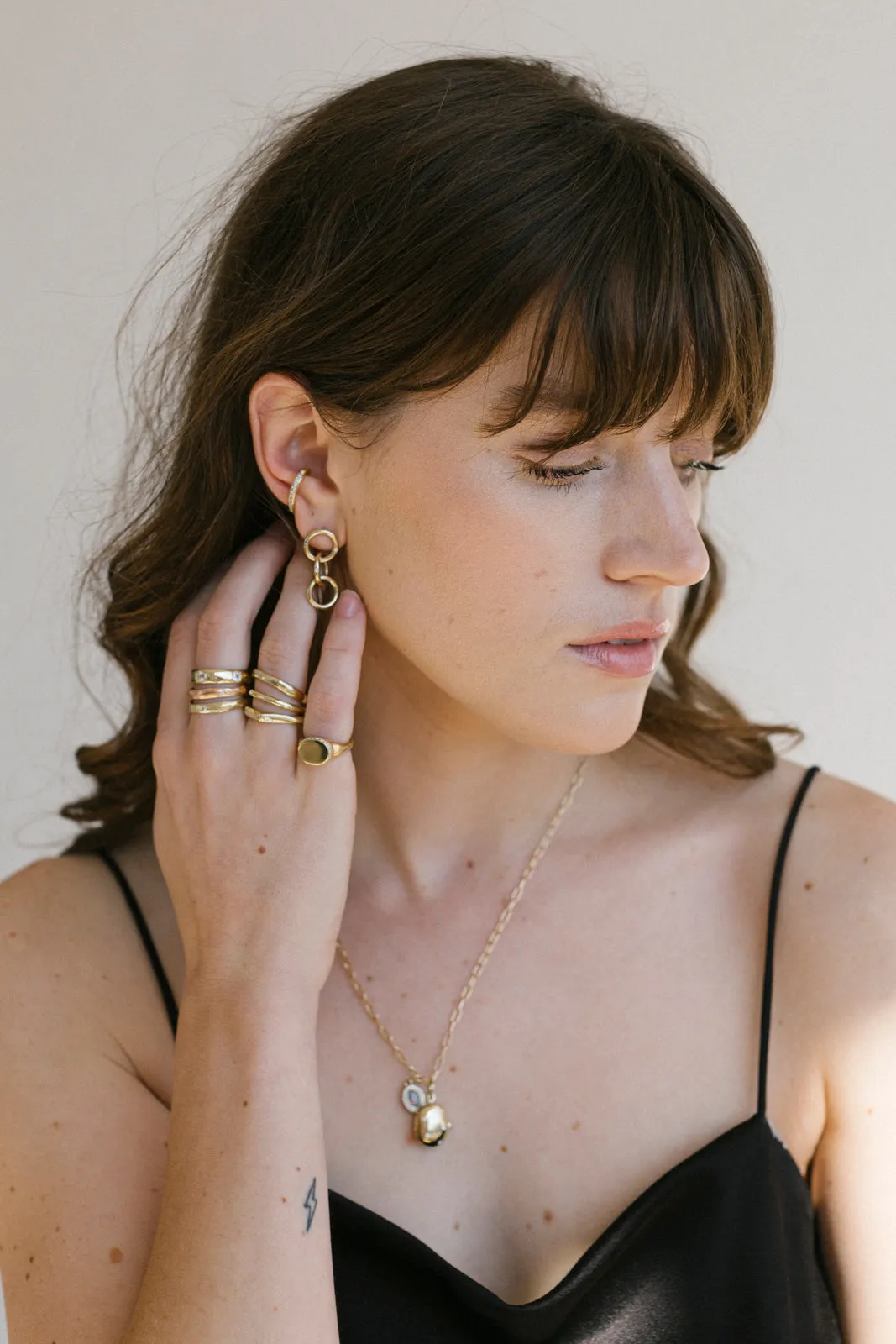 Rose Gold & Diamond Ear Cuff
