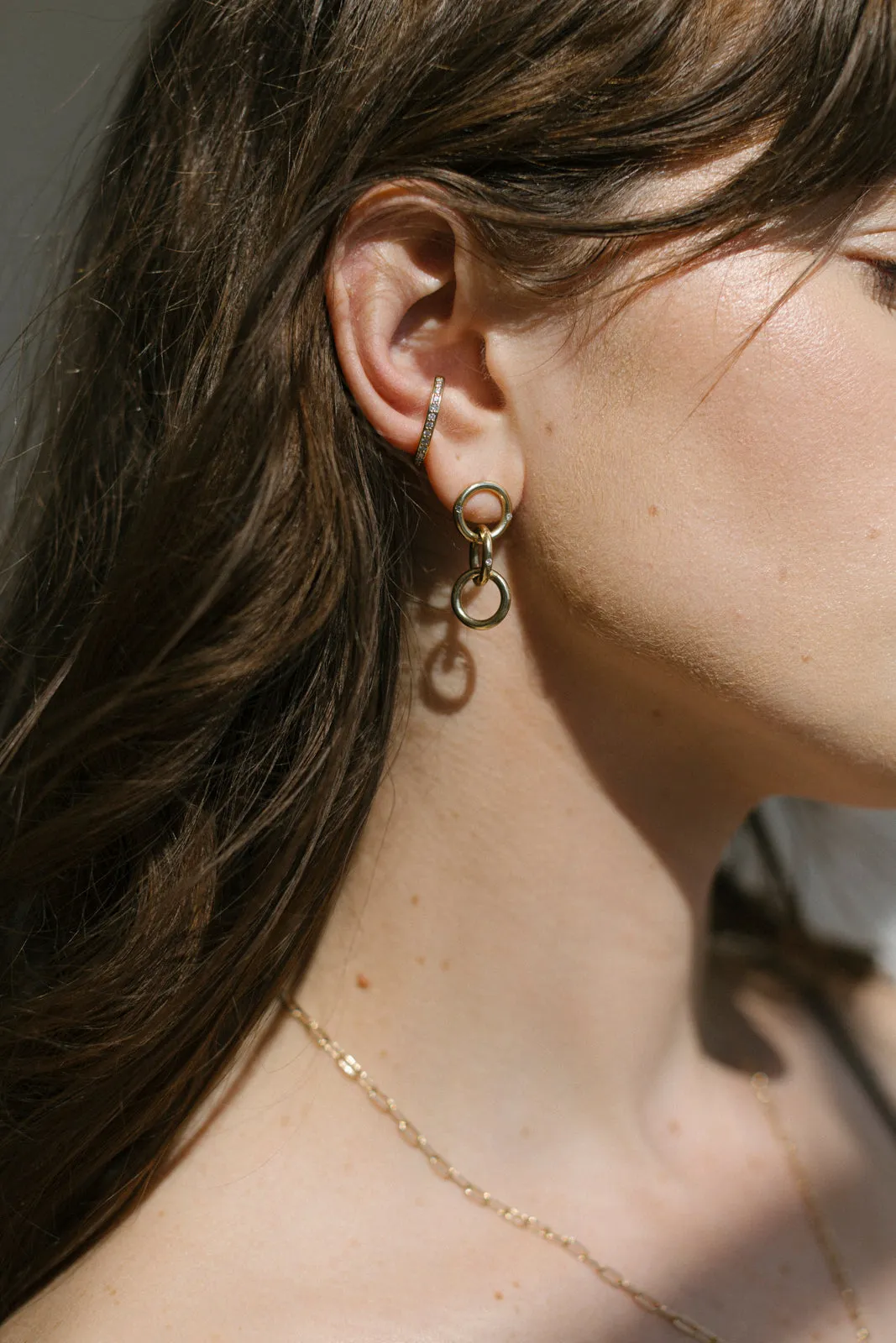 Rose Gold & Diamond Ear Cuff