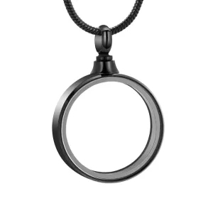 Round Glass Ashes Necklace