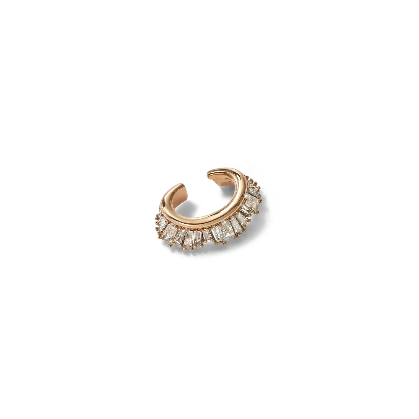 Ruched Ear Cuff - Diamond