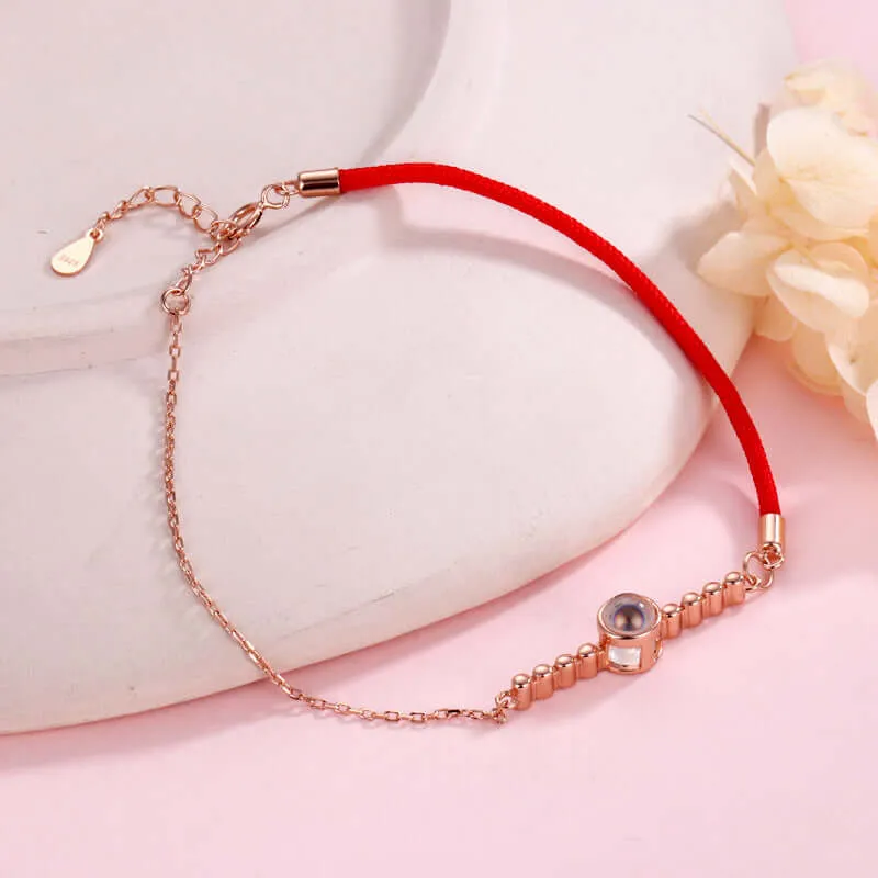 S925 Sterling Silver Personalized Felicity Bracelet with Picture Inside