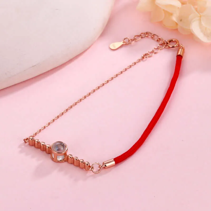S925 Sterling Silver Personalized Felicity Bracelet with Picture Inside